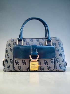 Dooney & Bourke Signature Front Clasp Monogrammed Satchel